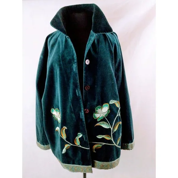 Jessica Holbrook Jacket Easy care Green Velvet - Picture 9 of 10